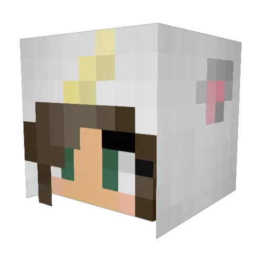abbytheduck Minecraft avatar head, 3D render