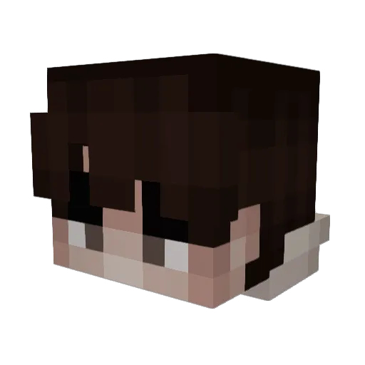 abc123de456 Minecraft avatar head, 3D render