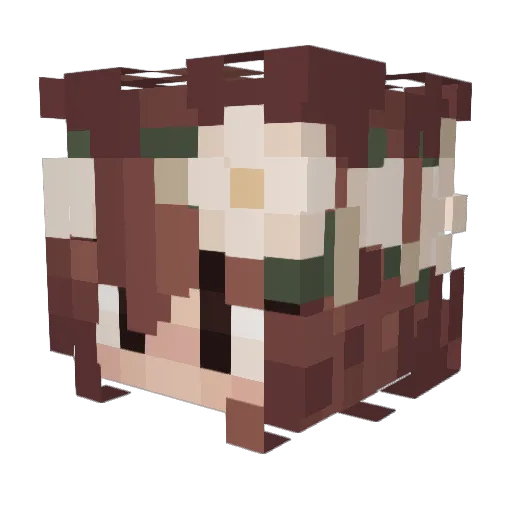 abc123dog Minecraft avatar head, 3D render