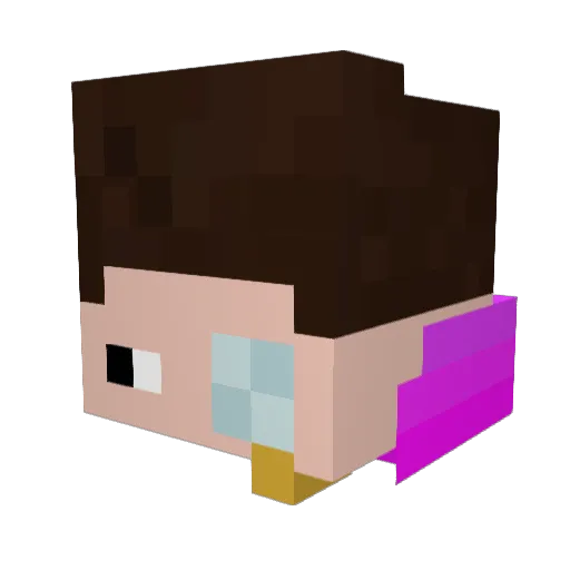 abcLimo Minecraft avatar head, 3D render