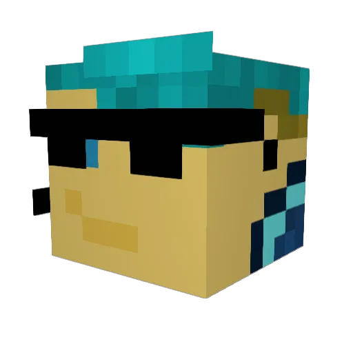 abcbekfast Minecraft avatar head, 3D render
