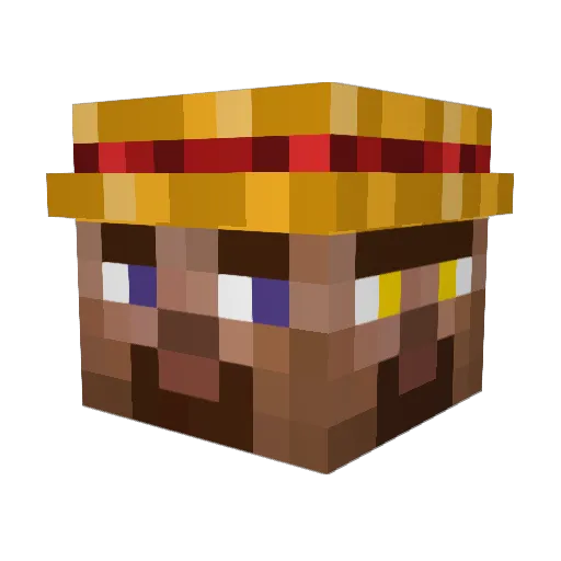 abcd Minecraft avatar head, 3D render