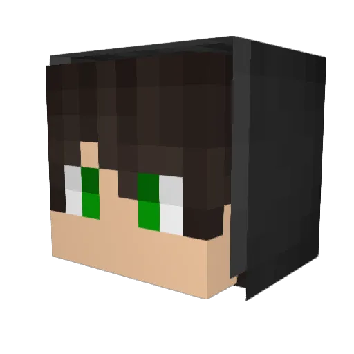 abcdeThankYou Minecraft avatar head, 3D render