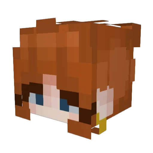 abcdefghelene Minecraft avatar head, 3D render