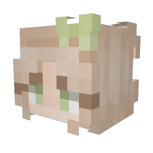 abclands Minecraft avatar head, 3D render