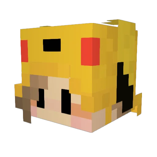 abcwrap Minecraft avatar head, 3D render