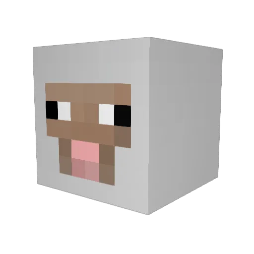 abdab1 Minecraft avatar head, 3D render