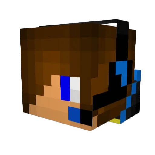 abdaslam Minecraft avatar head, 3D render