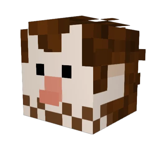 abdcqd Minecraft avatar head, 3D render