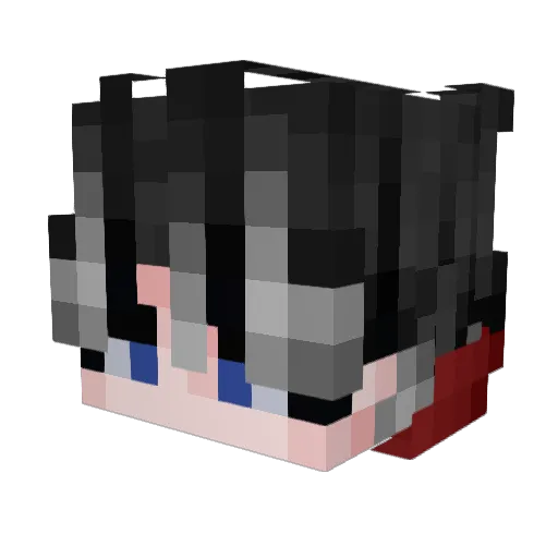 abddxv Minecraft avatar head, 3D render
