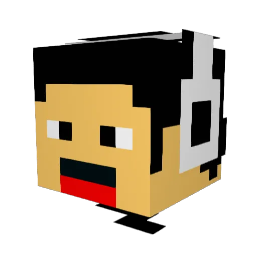 abdibtw Minecraft avatar head, 3D render