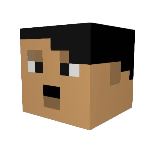 abdl59 Minecraft avatar head, 3D render