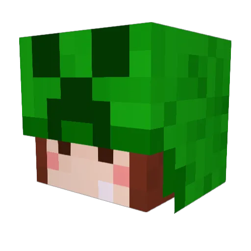 abe_ru Minecraft avatar head, 3D render