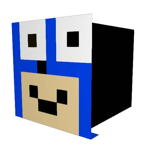 abeakiraEX Minecraft avatar head, 3D render
