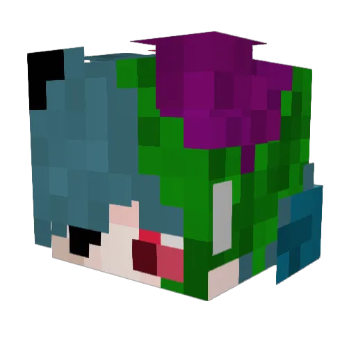 abebe_MC Minecraft avatar head, 3D render