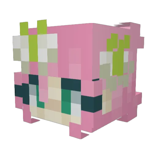 abebuccio Minecraft avatar head, 3D render