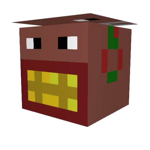 abedeo Minecraft avatar head, 3D render