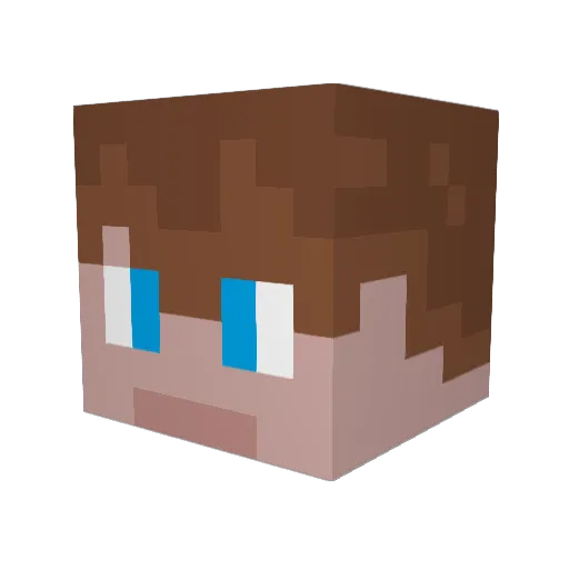 abeeshot Minecraft avatar head, 3D render
