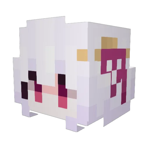 abelie_e Minecraft avatar head, 3D render