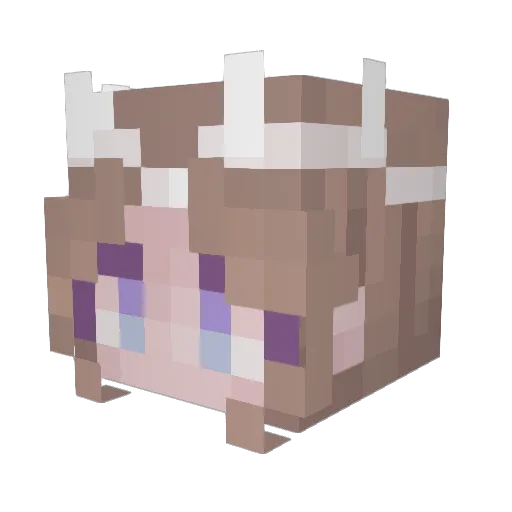 abella Minecraft avatar head, 3D render
