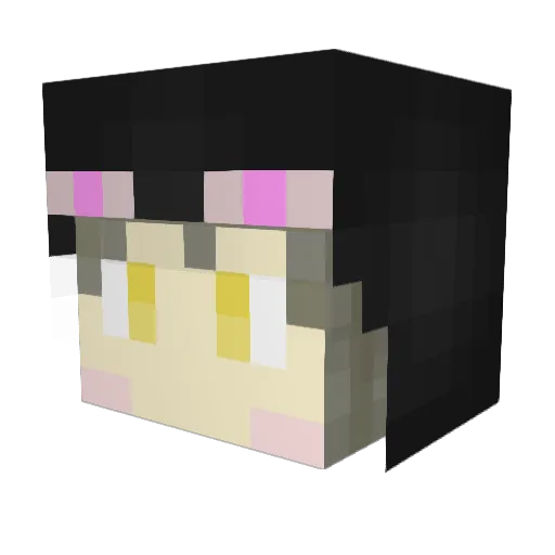 abemao Minecraft avatar head, 3D render
