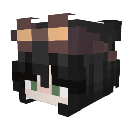 abemolar Minecraft avatar head, 3D render