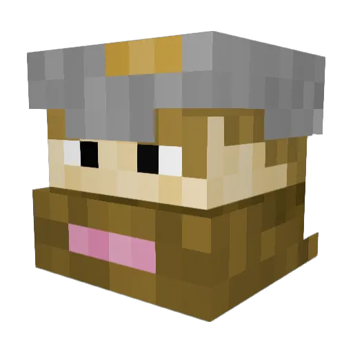 abend18 Minecraft avatar head, 3D render