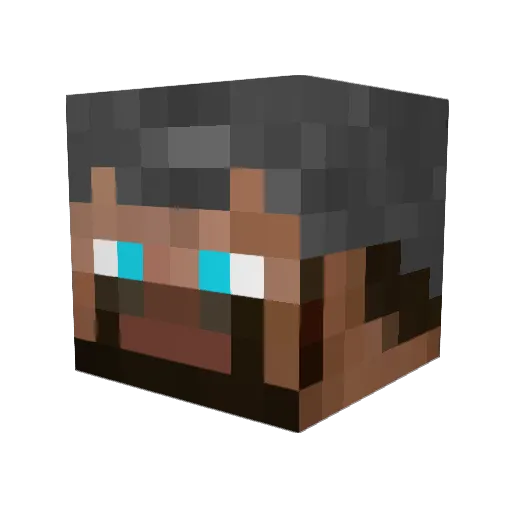 abepern Minecraft avatar head, 3D render