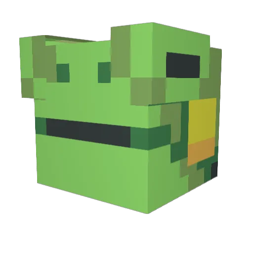 abesapienREAL Minecraft avatar head, 3D render