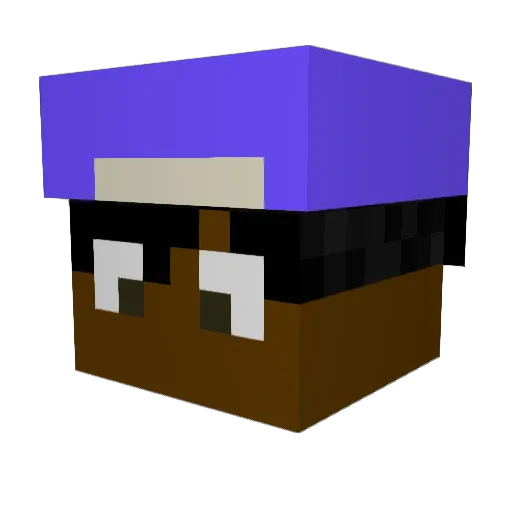 abext Minecraft avatar head, 3D render