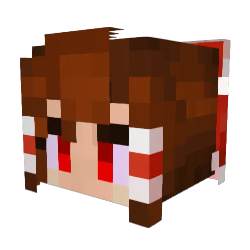 abgec Minecraft avatar head, 3D render