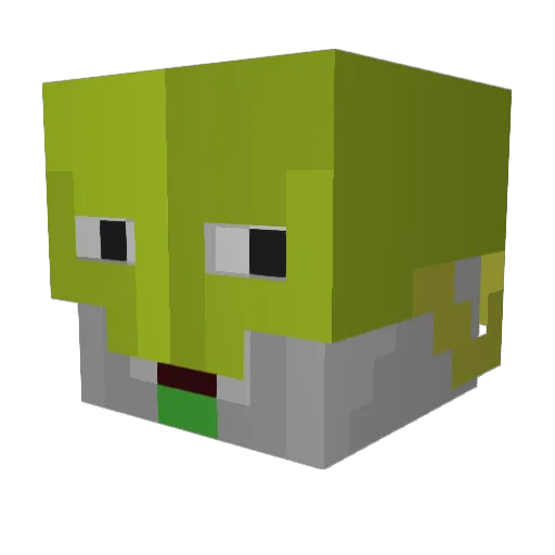 abgl Minecraft avatar head, 3D render