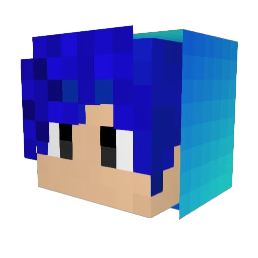 abhoon Minecraft avatar head, 3D render