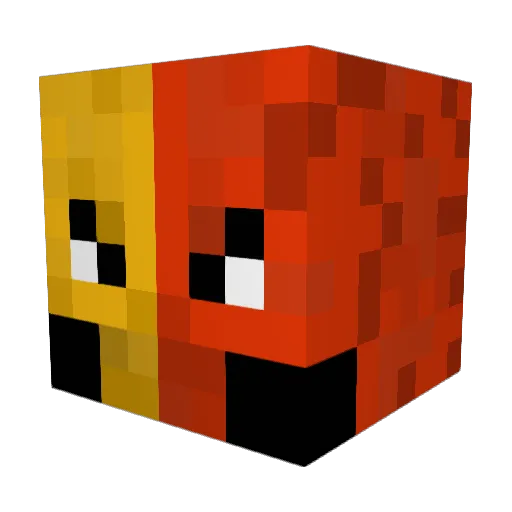abibooba Minecraft avatar head, 3D render