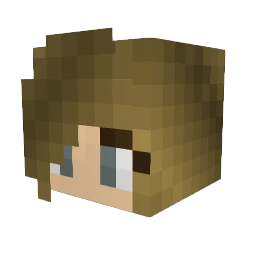 abigailace Minecraft avatar head, 3D render