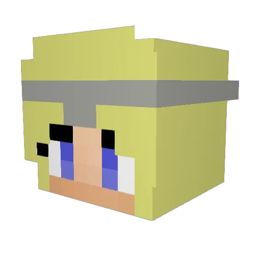 abigailcooke Minecraft avatar head, 3D render