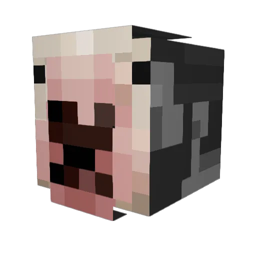 abii_clapt_ Minecraft avatar head, 3D render