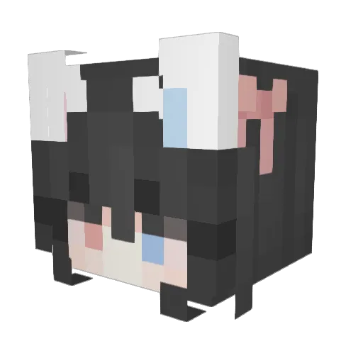 abii_x Minecraft avatar head, 3D render