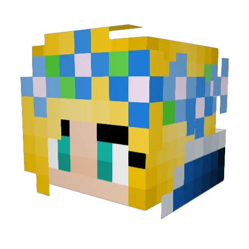 abikarl Minecraft avatar head, 3D render