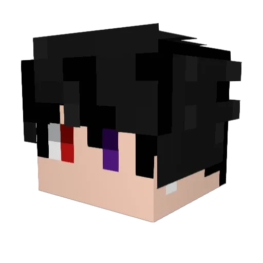 abina_ Minecraft avatar head, 3D render