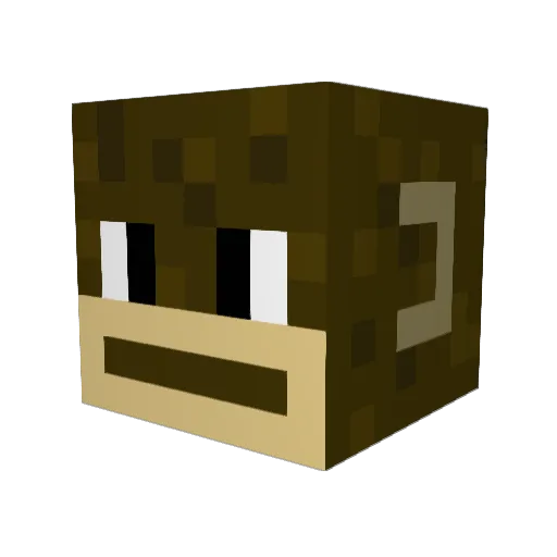 abingous Minecraft avatar head, 3D render