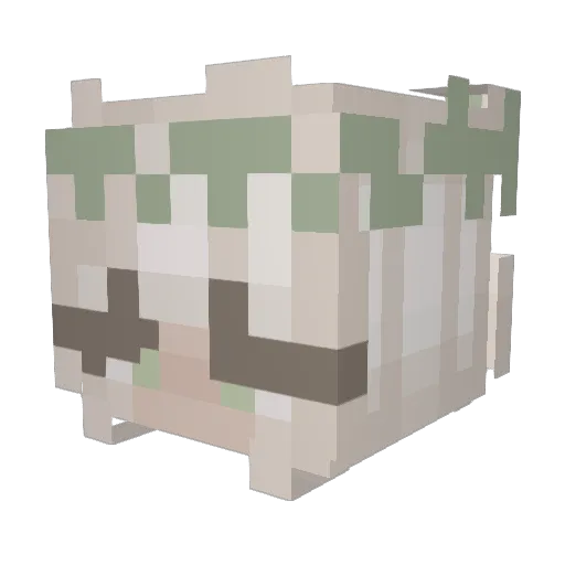 abivgail Minecraft avatar head, 3D render