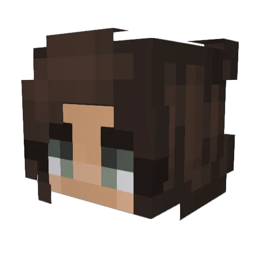 abjectvoid Minecraft avatar head, 3D render