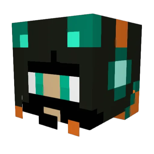 abmoontime Minecraft avatar head, 3D render