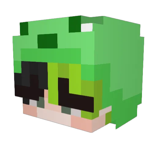 abnx Minecraft avatar head, 3D render