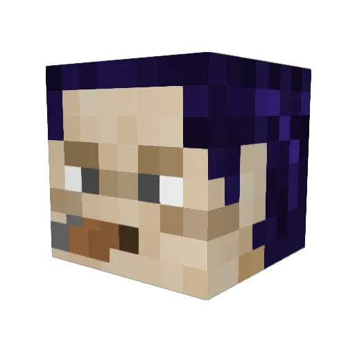 abo22 Minecraft avatar head, 3D render