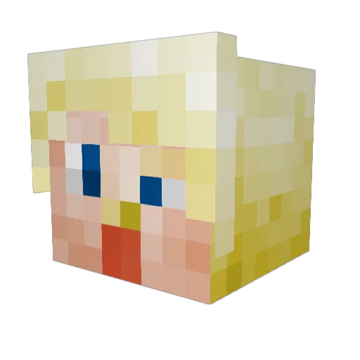 abodejaro Minecraft avatar head, 3D render