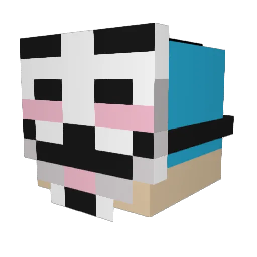 abodem Minecraft avatar head, 3D render