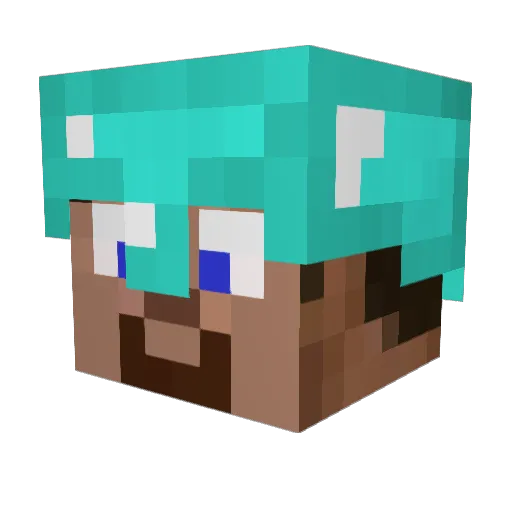 abodikingen Minecraft avatar head, 3D render