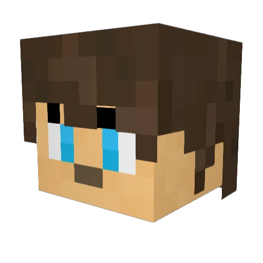abombsos Minecraft avatar head, 3D render
